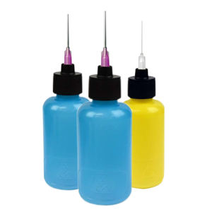 ESD-safe flux dispenser with needle