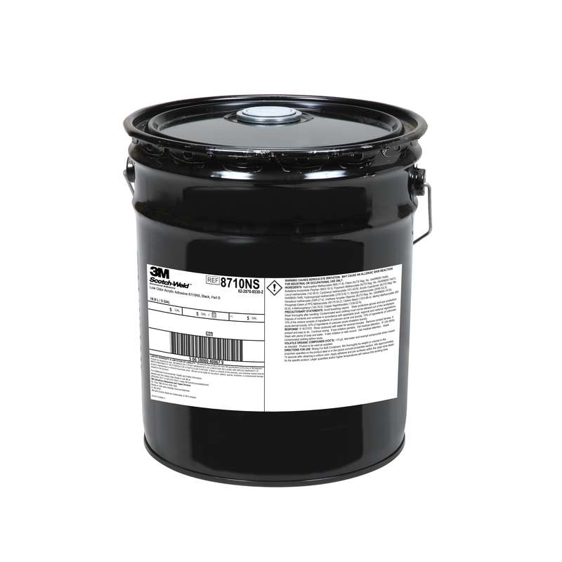 3M™ Scotch-Weld™ Low Odor Acrylic Adhesive, Black, 8710NS, Part B, 5 Gallon Pail