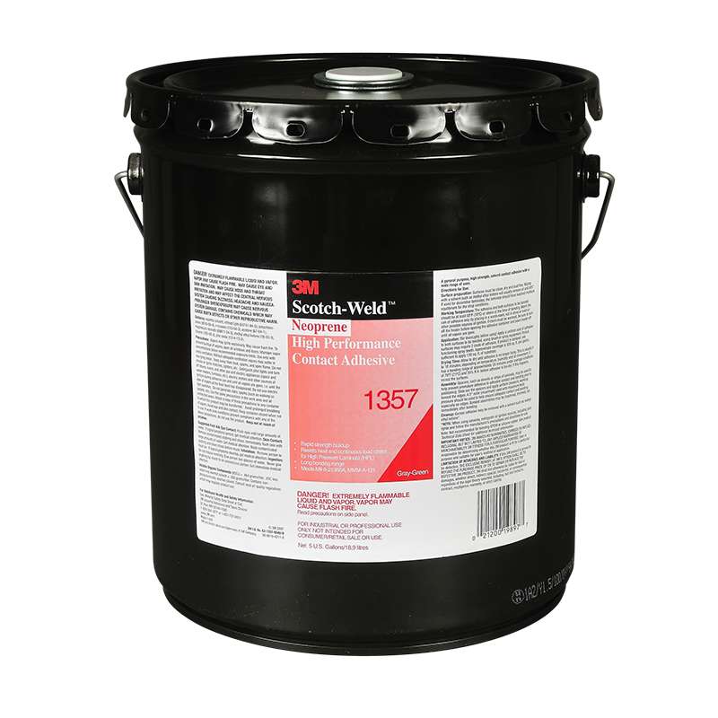 3M™ Neoprene High Performance Contact Adhesive 1357L, Gray-Green, 55 Gallon Agitator Drum (54 Gallon Net)