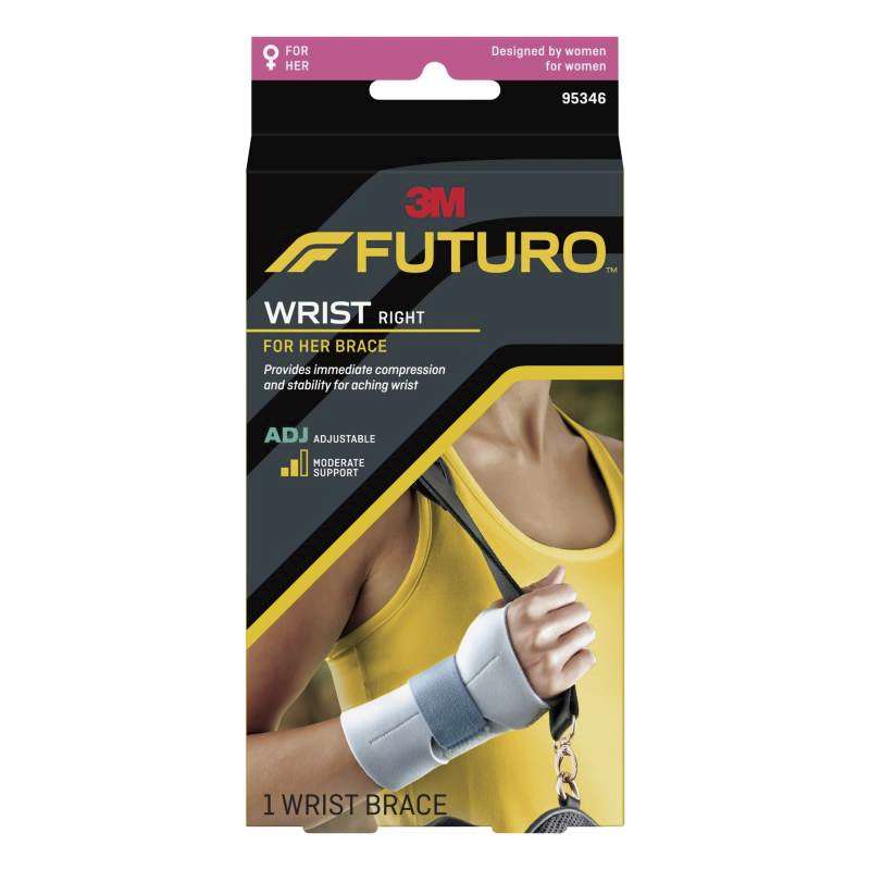 FUTURO™ For Her Wrist Support, 95346ENR, Right Hand, Adjustable