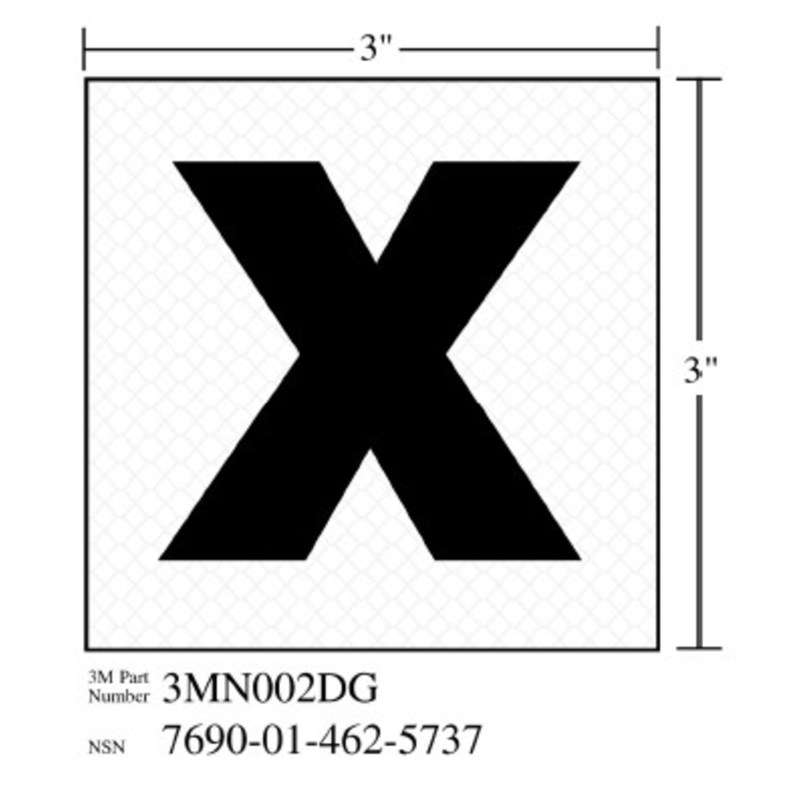 3M™ Diamond Grade™ Damage Control Sign 3MN002DG, "X-Ray", 3 in x 3 in, 10/Package
