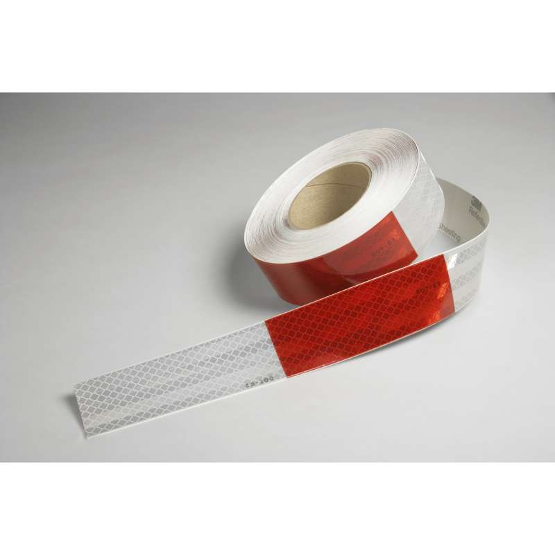 3M™ Diamond Grade™ Conspicuity Markings 983-326, Red/White, CEN AM, 2 in x 50 yd