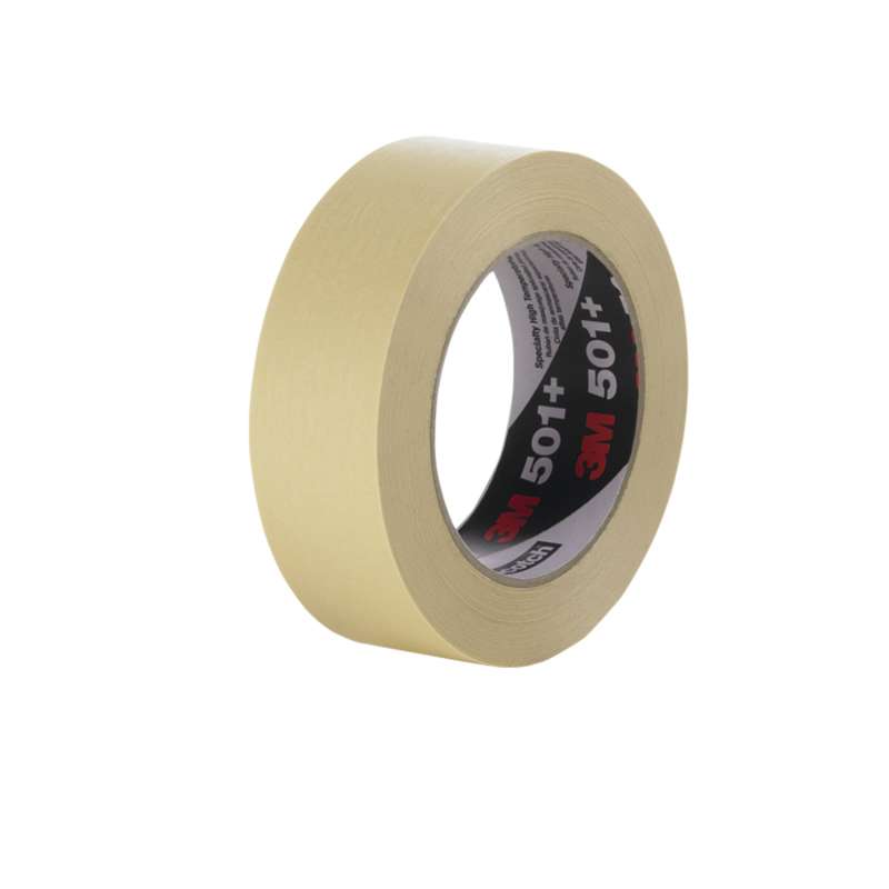 3M™ Specialty High Temperature Masking Tape 501+, Tan, 6 in x 60 yd, 7.3 mil, 8 per case, Restricted