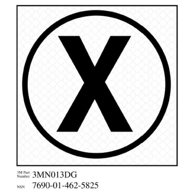 3M™ Diamond Grade™ Damage Control Sign 3MN013DG, "Cir X-Ray", 4 in x 4 in, 10/Package