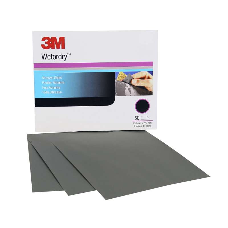 3M™ Wetordry™ Abrasive Sheet 401Q, 02033, 1200, 9 in x 11 in, 50 sheets per carton, 5 cartons per case