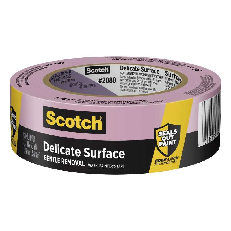 Scotch® Delicate Surface Painter's Tape 2080-36EC, 1.41 in x 60 yd (36mm x 54,8m)