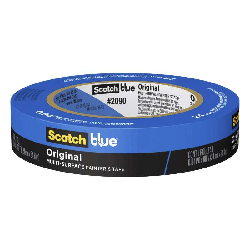 ScotchBlue™ Original Painter's Tape 2090-24EC, 0.94 in x 60 yd (24mm x 54,8m)
