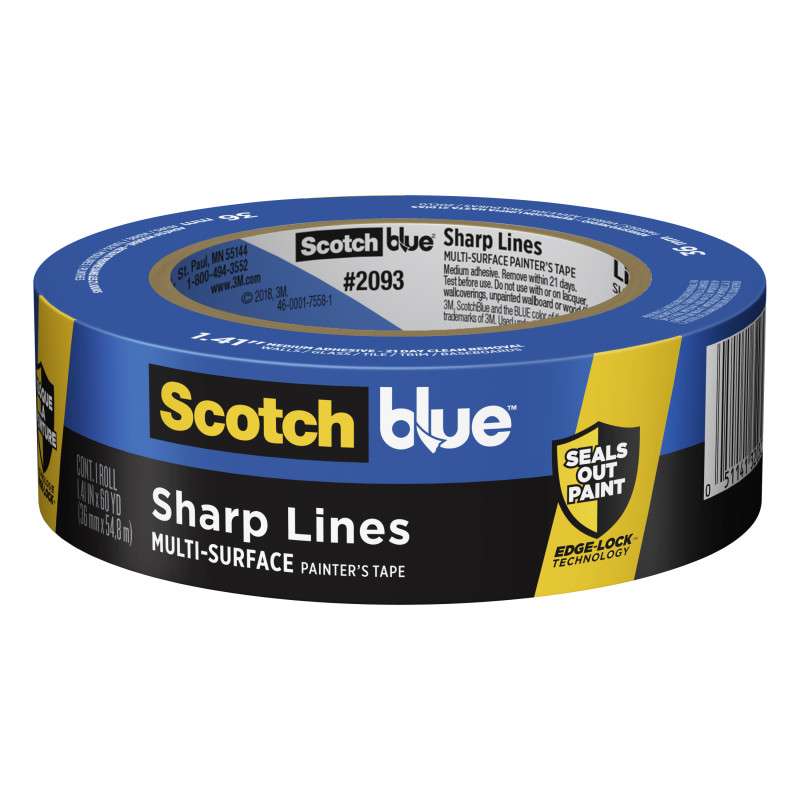 ScotchBlue™ Sharp Lines Painter’s Tape 2093-36CC, 1.41 in x 60 yd (36mm x 54,8m)