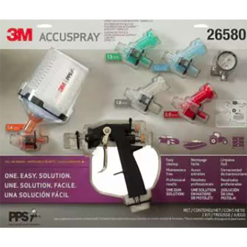 3M™ Accuspray™ ONE Spray Gun System with PPS™ Series 2.0 Spray Cup System 26580, 2 Kits/Case