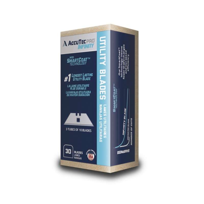 Pro Infinity Utility Blade 2-Notch, 30 Blades per Carton,10 Cartons per Case