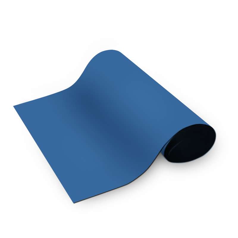 Dualmat™ 2-Layer Diss/Cond Rubber Matting Roll without a Ground Cord or Snaps, Royal Blue/Black, 48" x 40' x .080"