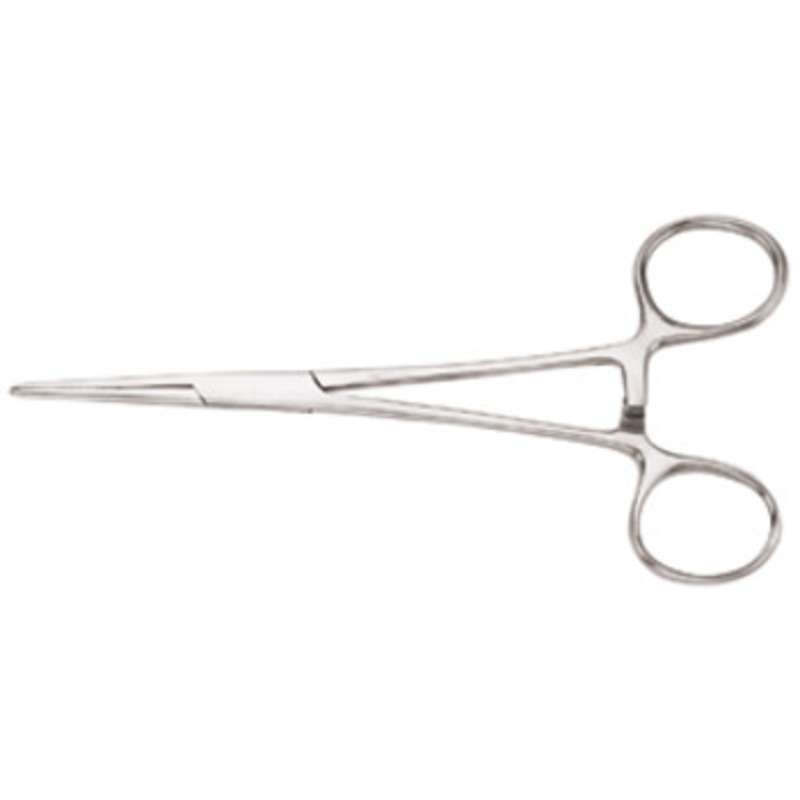 Self-Clamping Forceps with Straight Serrated Tips, 5-1/2" Long