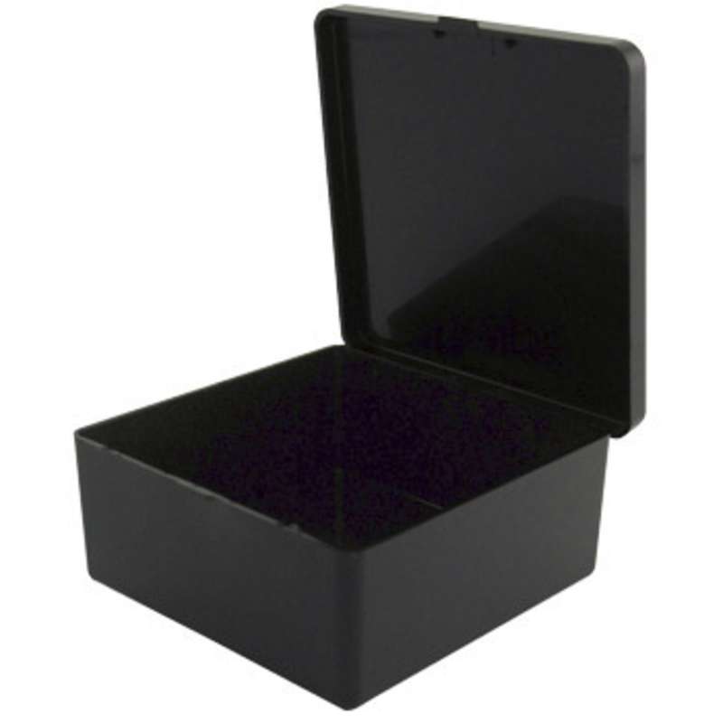 Conductive Hinged Plastic Box, 3 x 3 x 1-1/4"