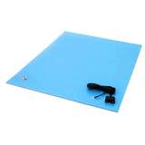 2-Layer Diss/Cond Textured Heavy Duty Rubber Worktop Cut Mat, Blue, 24" x 48" x .080" (Hardware Included) redirect to product page