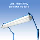 Light Frame to Attach the All-Spec Overhead Fluorescent Light Fixture to a 48" or 96" Heavy Duty Bench, Blue redirect to product page