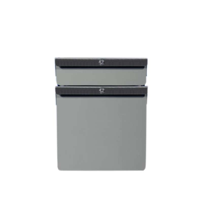 Double Stacked 6"/12" Steel Drawer and Cabinet Set for All-Spec Heavy Duty Chemical Resistant Benches, Grey