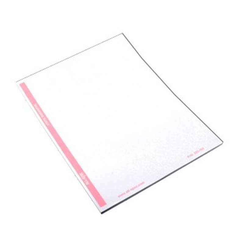 ESD-Safe White and Pink Paper Notepad with Top Glued Edge, 80 Sheets, 8-1/2 x 11"