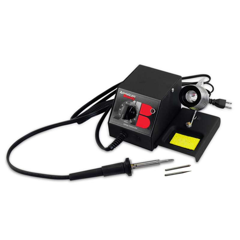 Industrial Grade Soldering Station with 3 Tips, Soldering Iron Holder and Tip Cleaner, 40 Watts