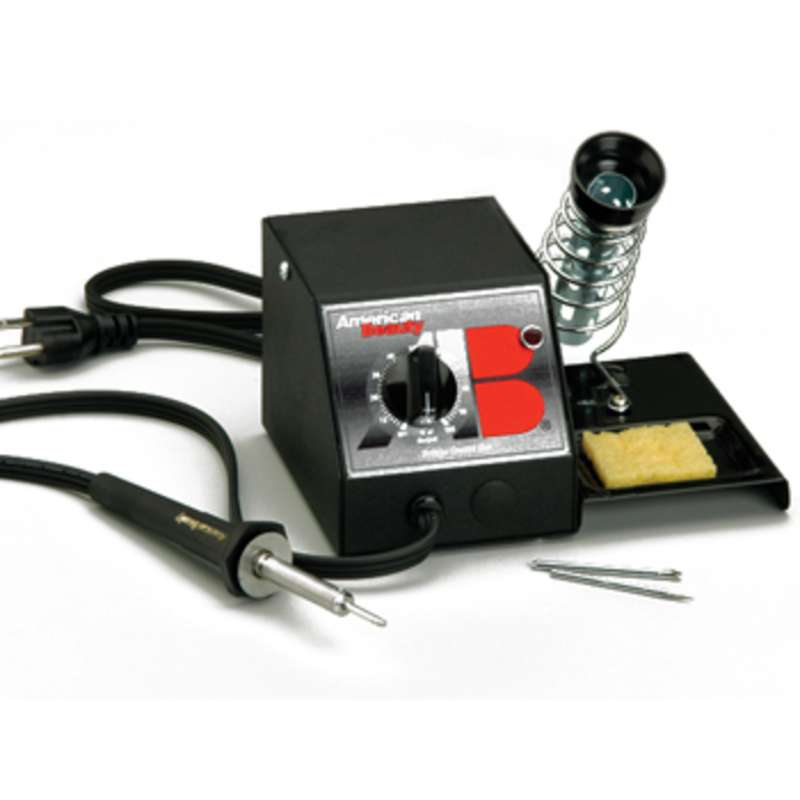Industrial Grade Soldering Station with 3 Tips, Soldering Iron Holder and Tip Cleaner, 20 Watts