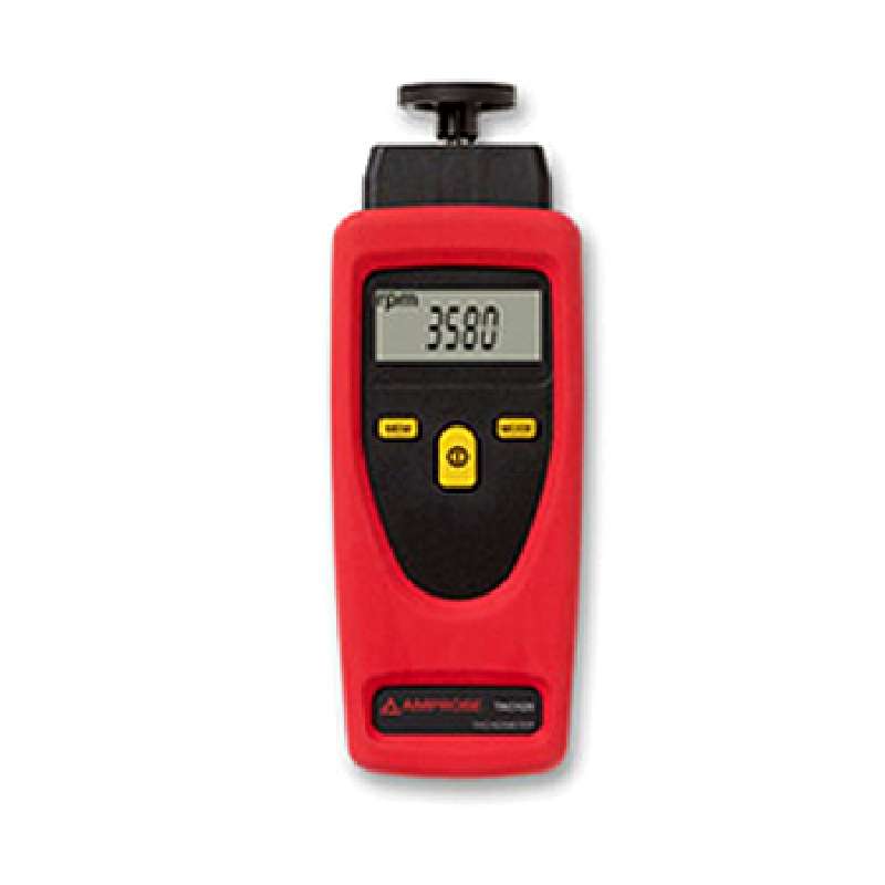 Contact and Non-Contact Tachometer with Built-In Memory and Reflective Tape