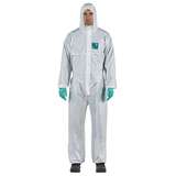 AlphaTec® 1800 Standard Bound Model 111 White Hooded Overall, 2X-Large, 25 per Case redirect to product page