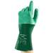 green glove on hand