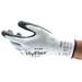 white glove with black palm on hand