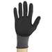 black glove on hand