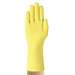 yellow glove on hand
