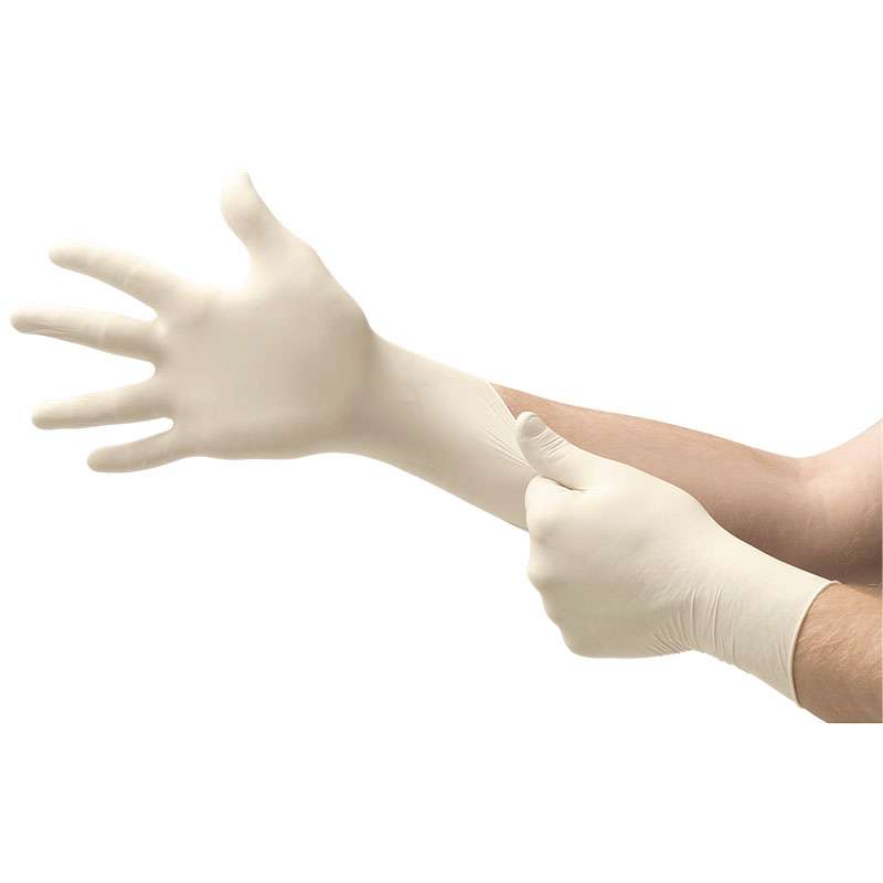 MICROFLEX®Diamond Grip Plus™ Powder Free Textured Natural Color 5mil Latex Gloves, Large, 9.5" Long, 100 per Box