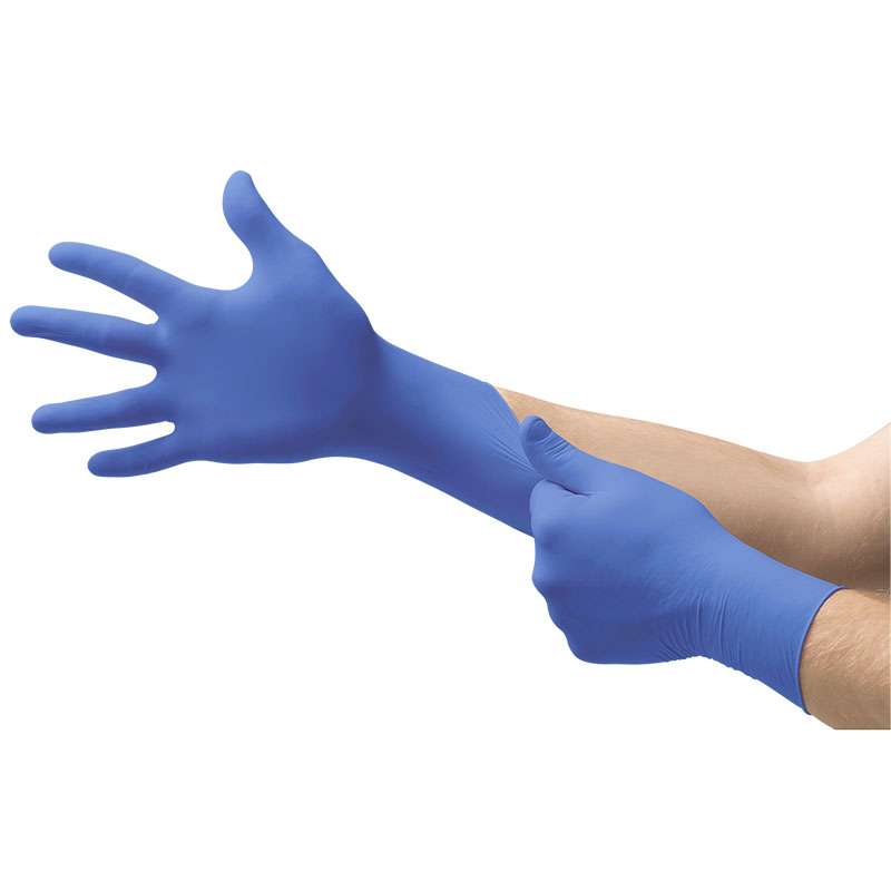 MICROFLEX®Cobalt® Powder Free Textured Blue 5mil Nitrile Gloves, Medium, 9.5" Long, 100 per Box