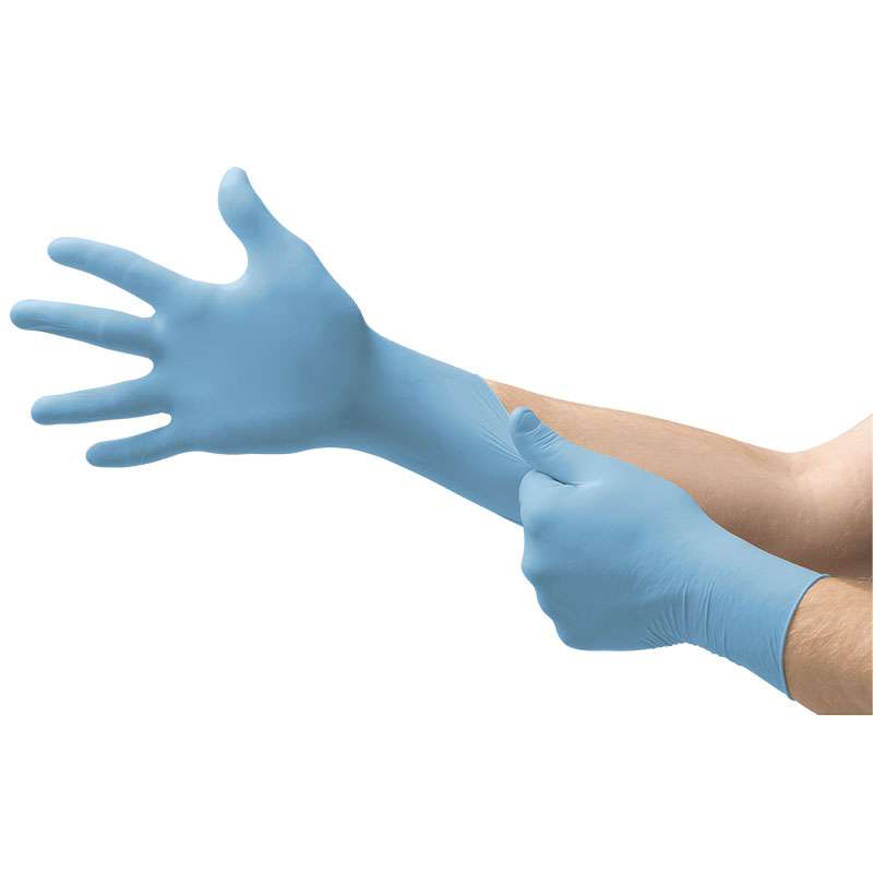 MICROFLEXIntegra Powder Free Textured Blue 8mil Nitrile Gloves, Medium, 9.5" Long, 50 per Box