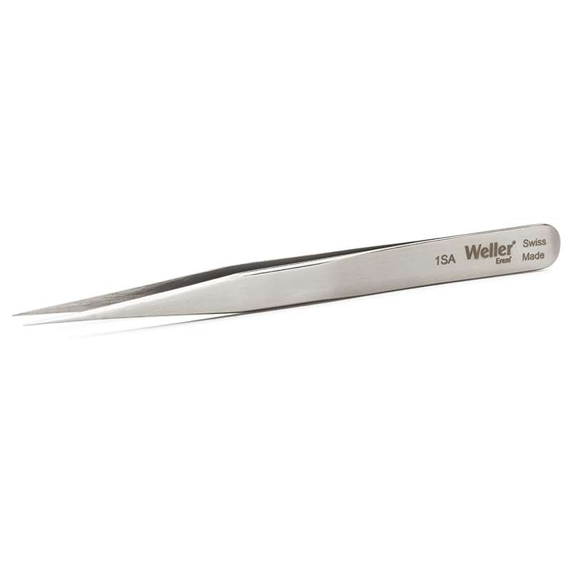 Style 1SA Swiss Tweezer with Straight Tips, 4-3/4"