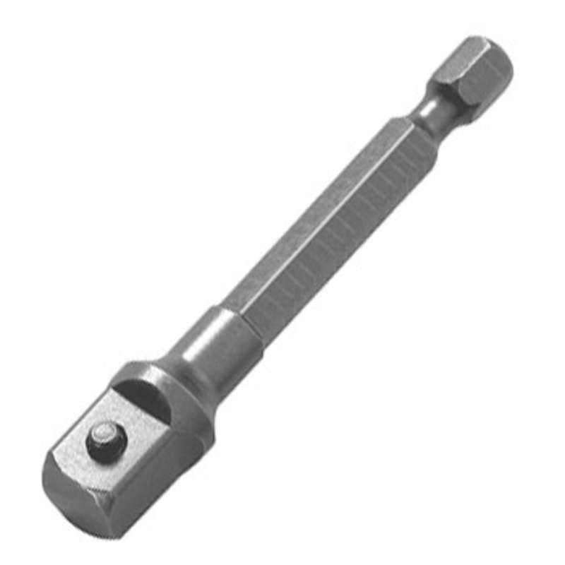 1/4" Hex Power Drive Adapter for 3/8" Square Drive Sockets, 3" Long