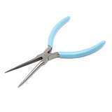 ESD-Safe Extra Long Needle Nose Pliers with Serrated Jaws and Blue Cushion Grips, Carded, 6" Long redirect to product page