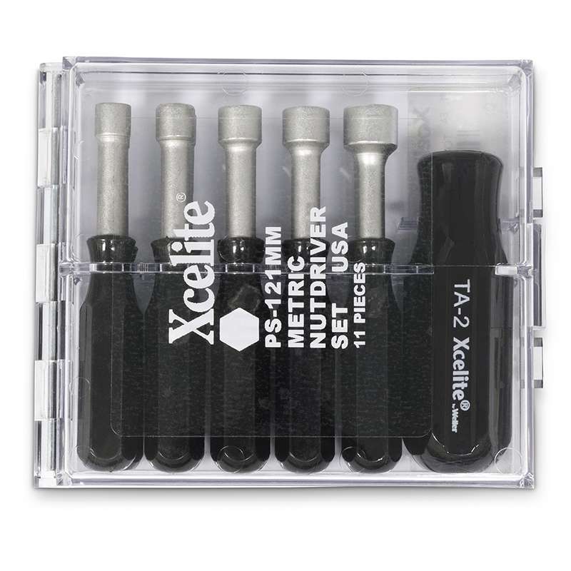 Compact Convertible Nut Driver Set, Metric 11 Piece