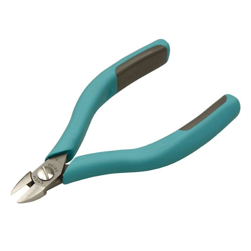 5" ESD Safe Super Full-Flush Oval Head Side Cutter with Wire Holder