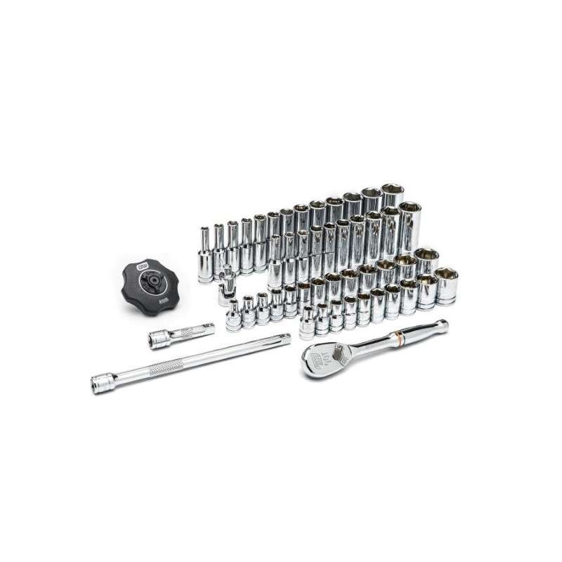51-Piece SAE/ Metric Socket Set 1/4" Drive