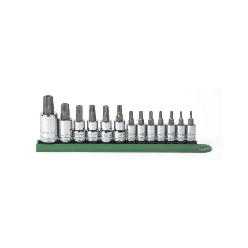 13 Piece 1/4", 3/8" & 1/2" Drive Tamper Proof Torx® Bit Socket Set