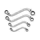 4-Piece S-Shape Double Box Ratcheting Wrench Set, SAE redirect to product page