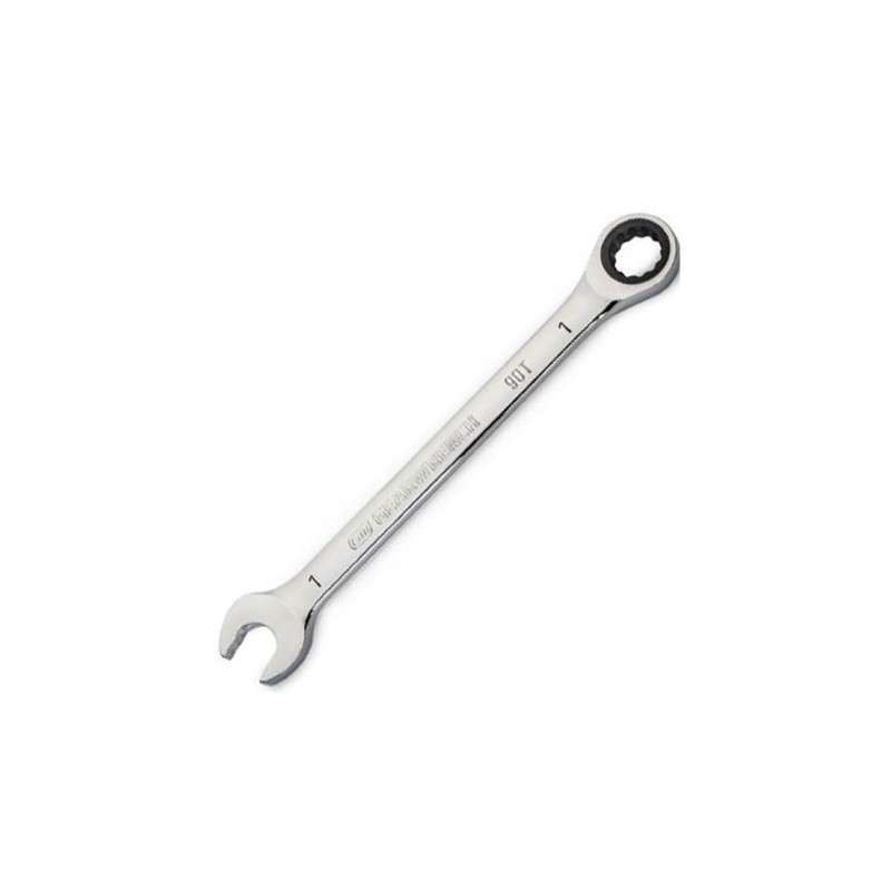 Ratcheting Combination Wrench, 90-Tooth, 1"