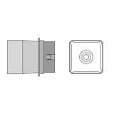 Hot Air Nozzle, 22 x 22 mm, Four Sides Heated, without Protruding Edge for Thin Components redirect to product page