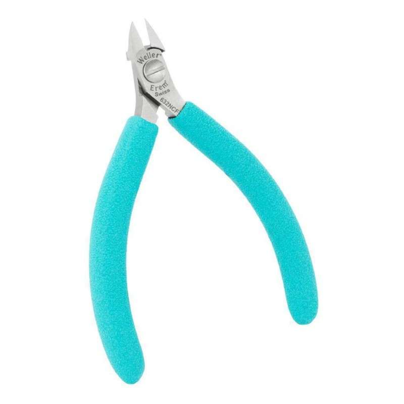 ESD-Safe Diagonal Head Super Flush Cutters with Cushion Grip Handles, 4-1/4" Long