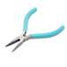 ESD-Safe Thin Long Nose Plier with Serrated Jaws and Green Cushion Grips, 5" (Carded Version)