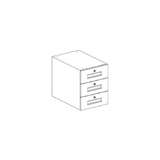 Drawer Assembly includes 3 drawers 23x15x19-1/2" for 30" Workstation Depth redirect to product page