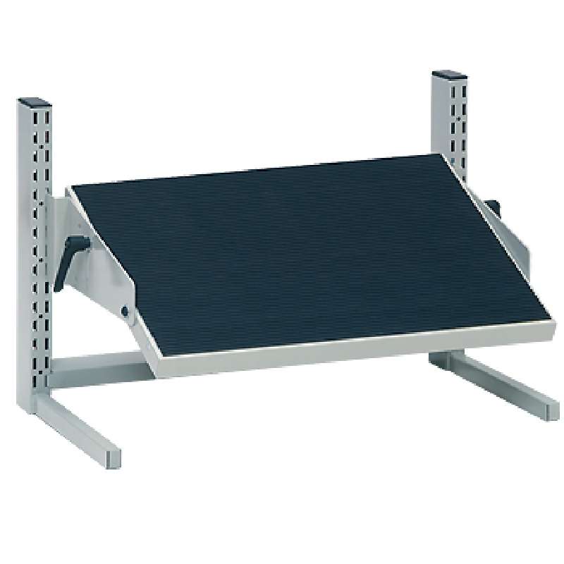 Ergonomic Industrial Freestanding Footrest with 3" to 12" Adjustable Height, 15"D x 21-3/4"W