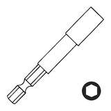 Screw and Nut Bit, 5mm Internal Hex Drive, 9.6mm Body OD, Non-Magnetic redirect to product page