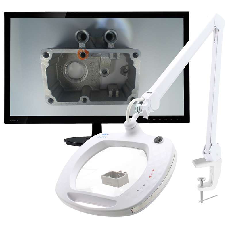 Magnifying Lamp, Mighty Vue Inspector, 3 Dipoter (1.75x) Glass Lens, with Built-In HD Camera