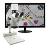 Stereo Zoom Trinocular Microscope, with Mighty Cam Pro On PLED Stand redirect to product page