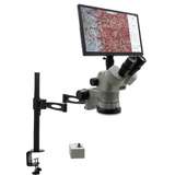 Microscope, 50X, Compact Articulating Arm Stand, w/Mighty Cam Eidos 4K XL Camera/Monitor, Stereo Zoom Series redirect to product page